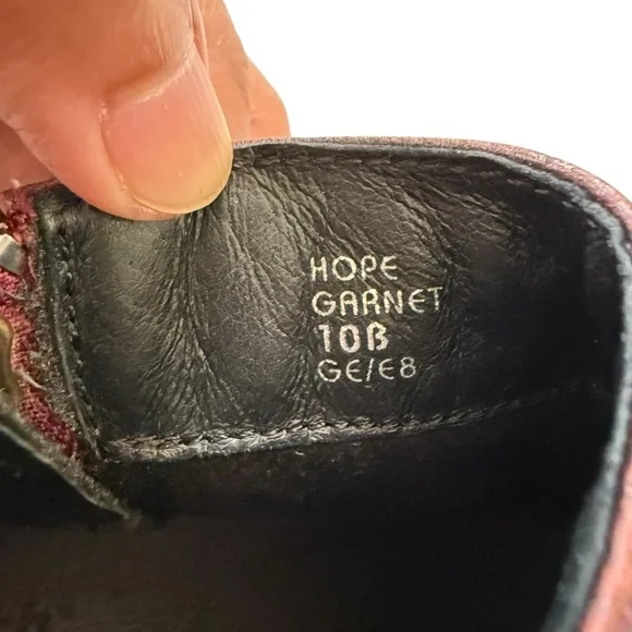 Earth Hope Garnet Leather Zip Up Block Heel Ankle Boots Shoes Women's Size 10 B - Picture 10 of 12